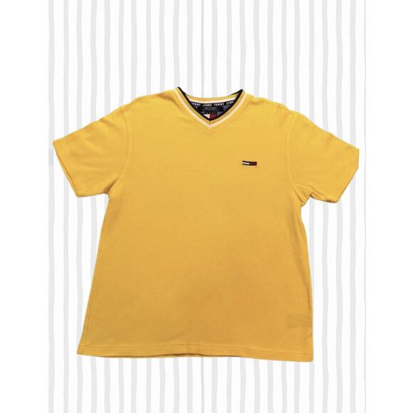 Tommy Jeans Other - Tommy Jeans Yellow V-Neck T-Shirt Size US UK Medium